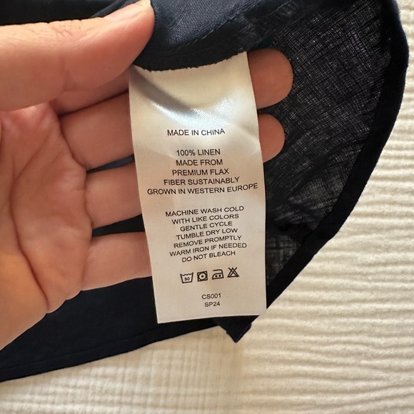 Quince Navy Linen Tubetop Garment - Picture 2 of 4